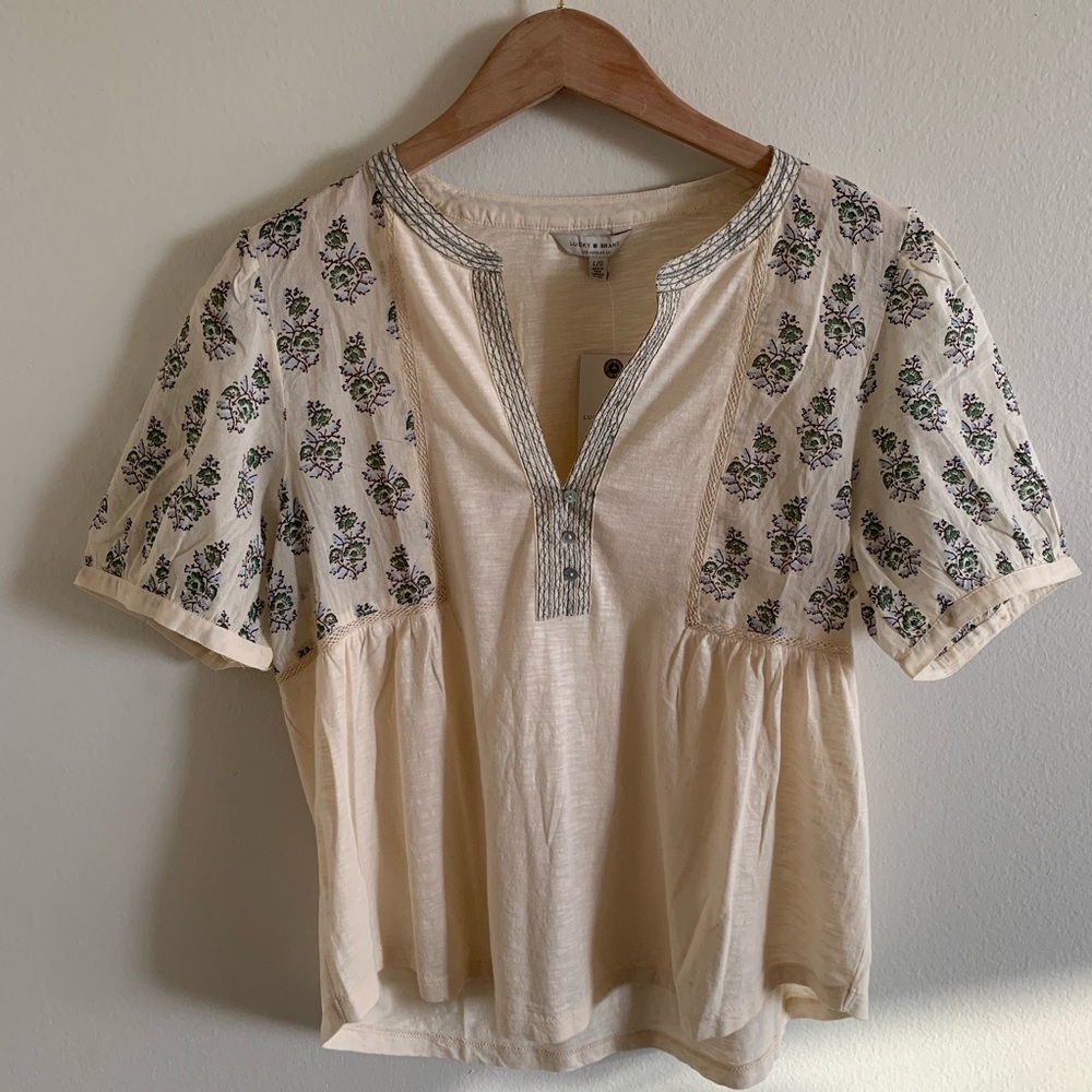 Lucky brand cotton top size L